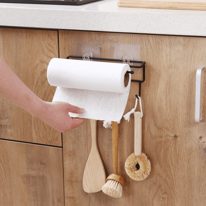 Tissue Storage Holder Towel Rack Hook Holder Kitchen Bathroom Shelf Hanging