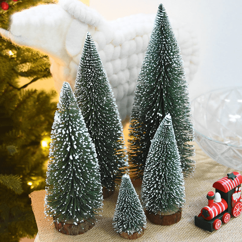 DIY Mini Christmas Tree Small Pine Tree Cedar Placed in the Desktop Home Decor Christmas Decoration Kids Gifts - MRSLM