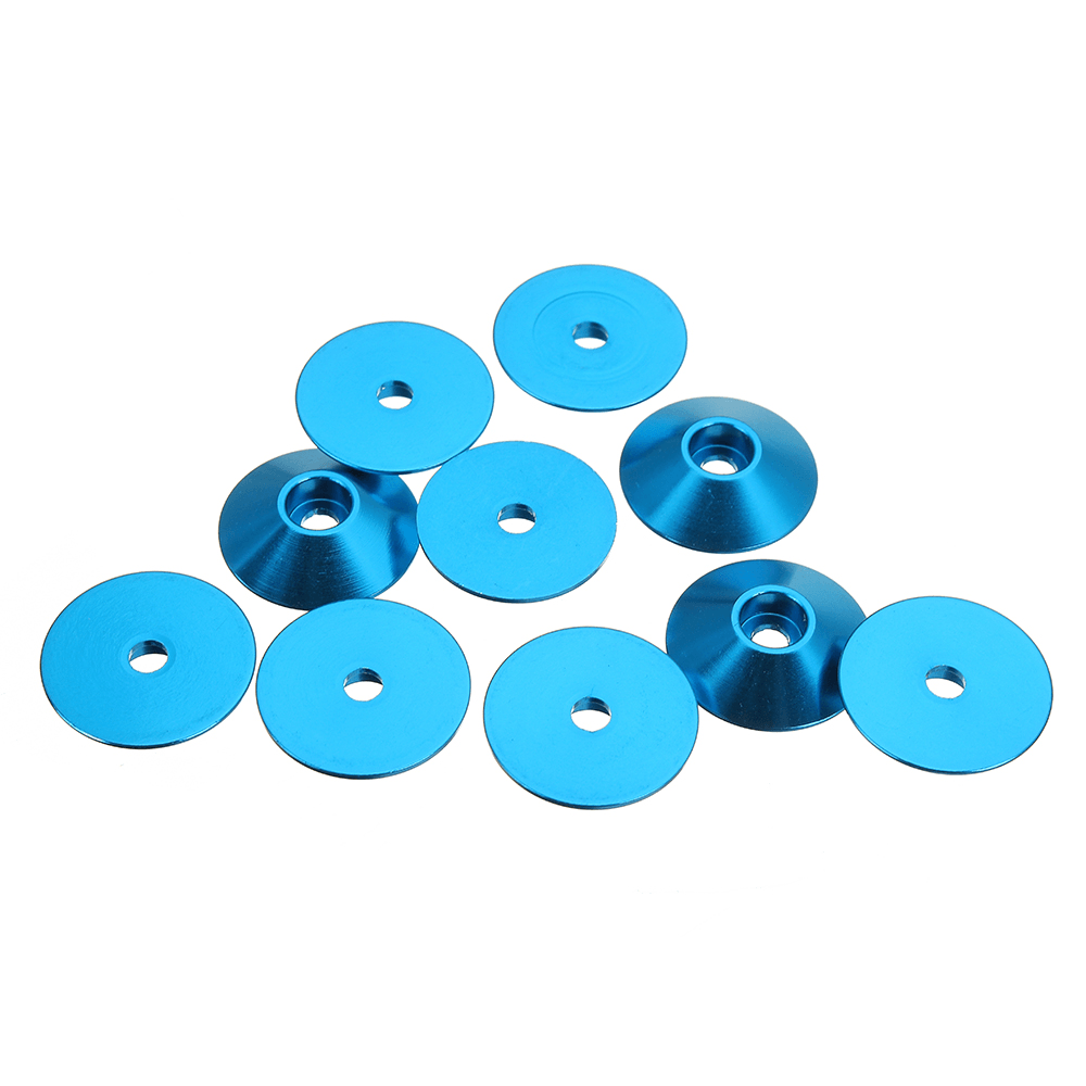 Suleve‚Ñ¢ M3AN10 10Pcs M3 Cap Head Screw Cup Washer Extra Large Gasket Aluminum Alloy Multicolor