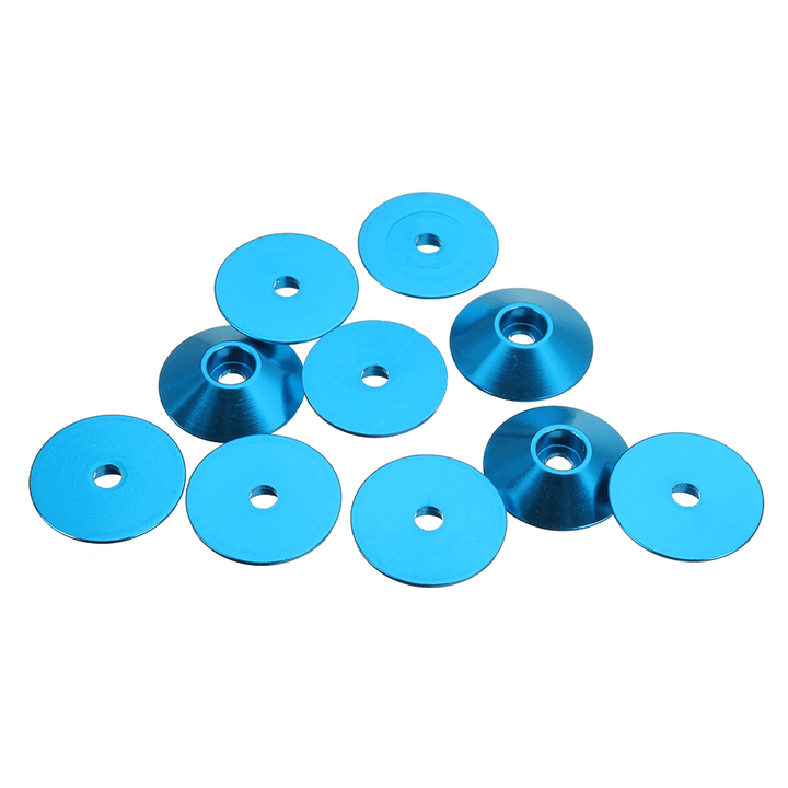 Suleve™ M3AN10 10Pcs M3 Cap Head Screw Cup Washer Extra Large Gasket Aluminum Alloy Multicolor