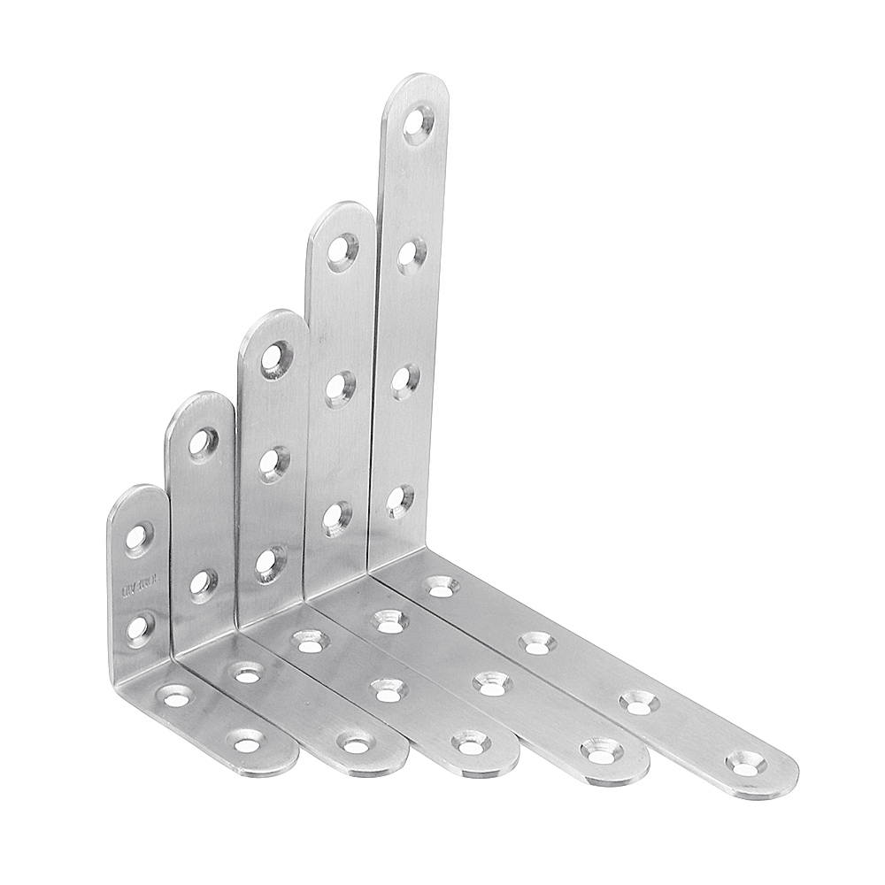 Stainless Steel Corner Braces Joint Code L Shaped Right Angle Bracket Shelf Support for Furniture