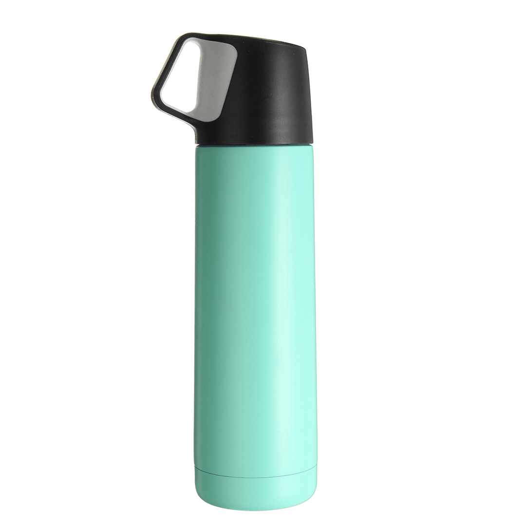 500Ml Stainless Steel Thermal Vacuum Water Bottle Hot Coffee Lid Travel Cup Mug - MRSLM