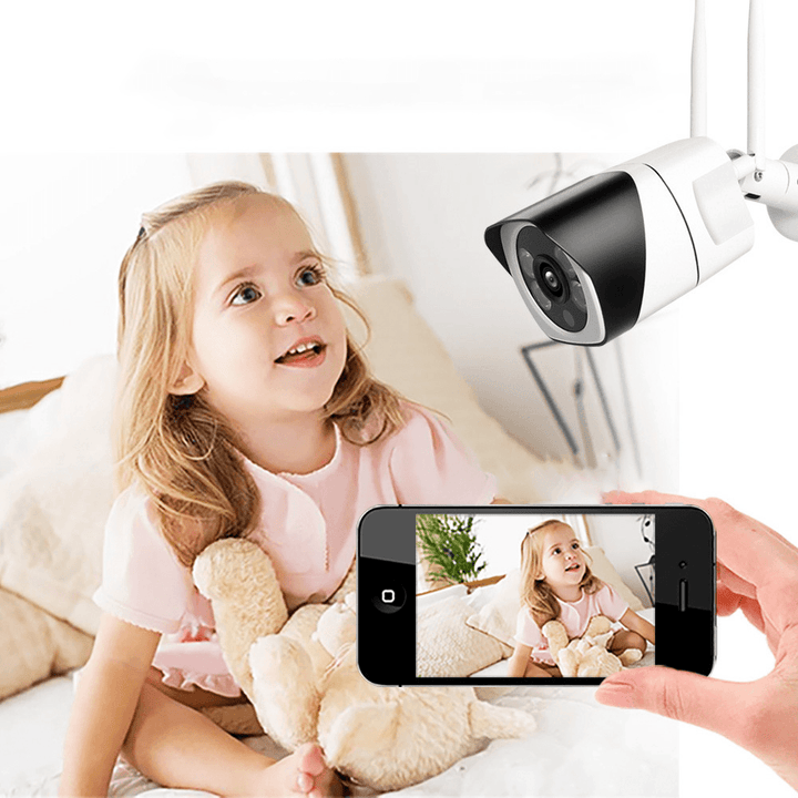 1080P HD Wireless Security Camera Outdoor Camera Dual Antenna Design IP66 Waterproof WIFI Home Camera with Two-Way Audio Motion Detecting IP Camera