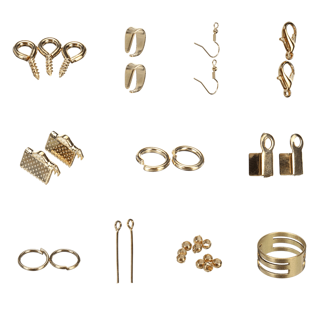 705/715PCS DIY Necklace Bracelet Earrings Set Open Jump Ring/Lobster Clasp/Tail Chain/Drop Handmade Jewelry Making Starter Kit