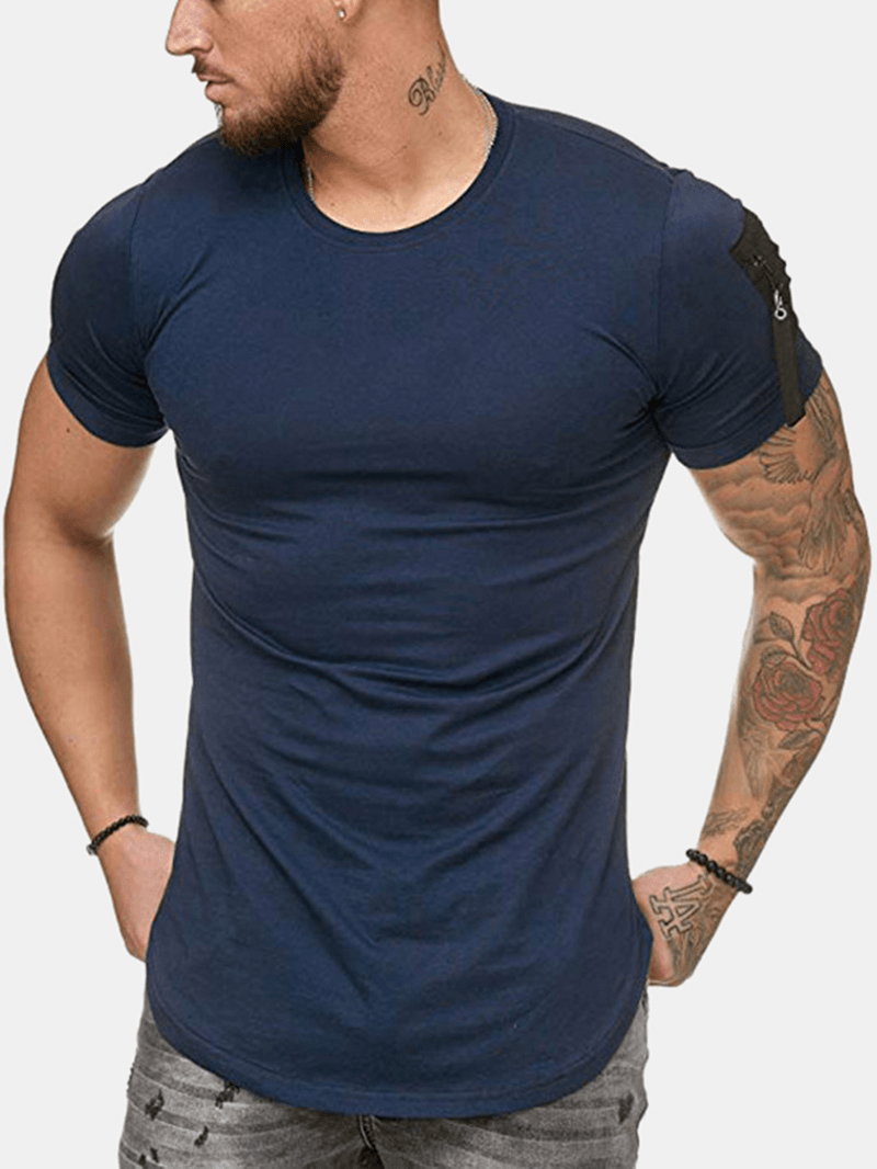 Mens Fashion Crew Neck Breathable Fit Comfy Casual T-Shirts