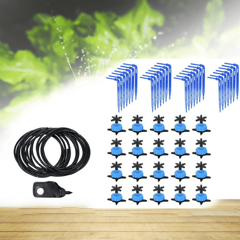 20 Set 8L Arrow Drip Irrigation System 4-Way Micro Flow Dripper Potted Plants with Greenhouse