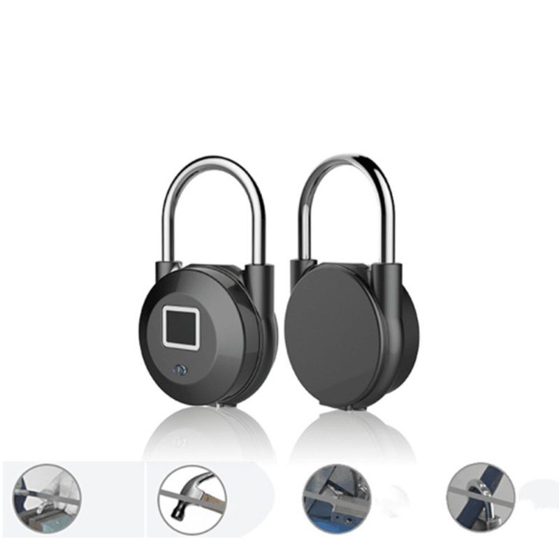 Smart Fingerprint Door Lock Padlock USB Charging Keyless anti Theft Travel Luggage Drawer Safety Lock Escape Room Lock 0.5 Second Unlock IP65 Waterproof