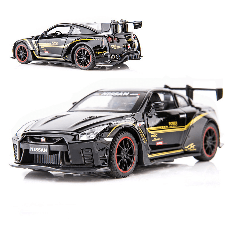 Alloy Toy Four-Open Sound and Light Car Model Ornament Male