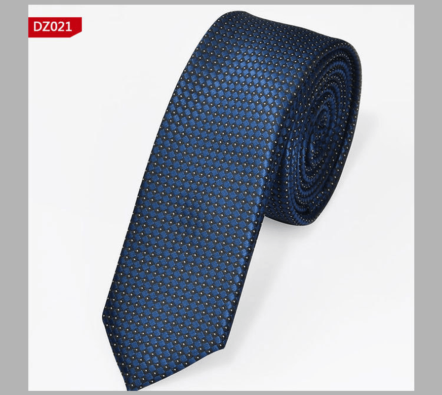 British Style Polyester Yarn Dyed Male 5Cm Narrow Tie