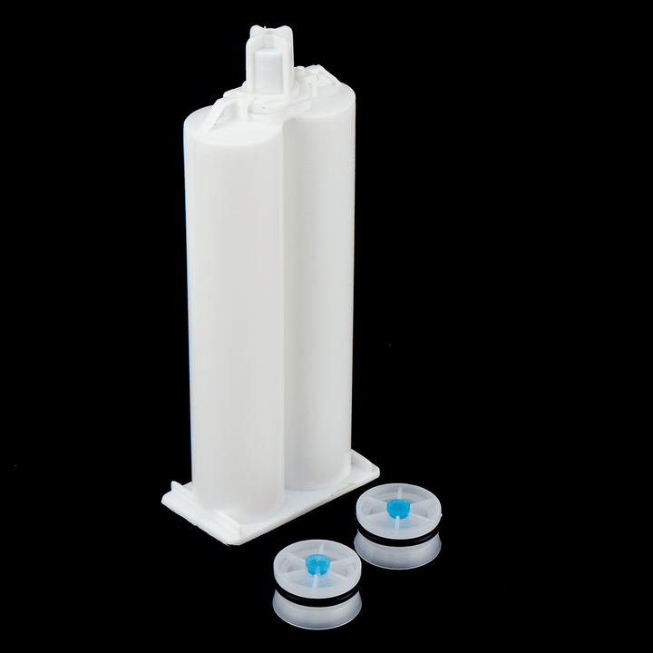 5Pcs/Set 50Ml 2:1 AB Glue Tube Dual Glue Cartridge Two Component Dispenser Tube with Mixing Tube Mixing Syringe for Industrial Glue Applicator