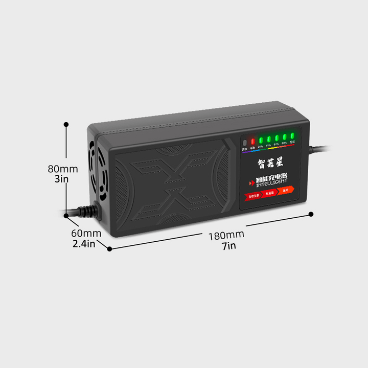 48V 40AH/60V 40AH/72V 40AH 7-Light Electric Vehicle Battery Charger Adapter