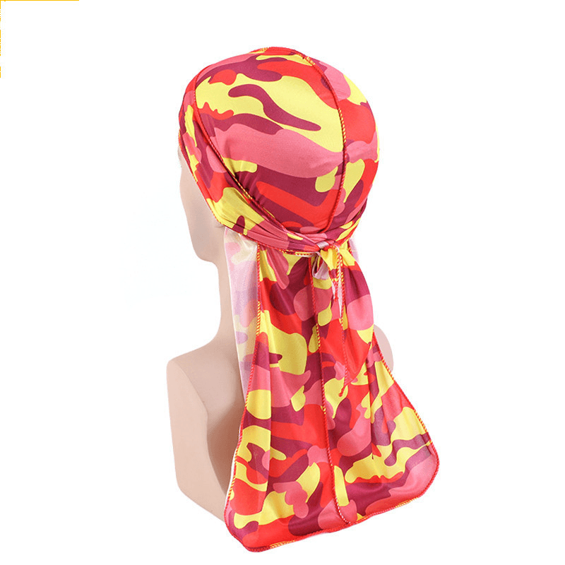 Faux Silk Camouflage Bandage Pirate Hat