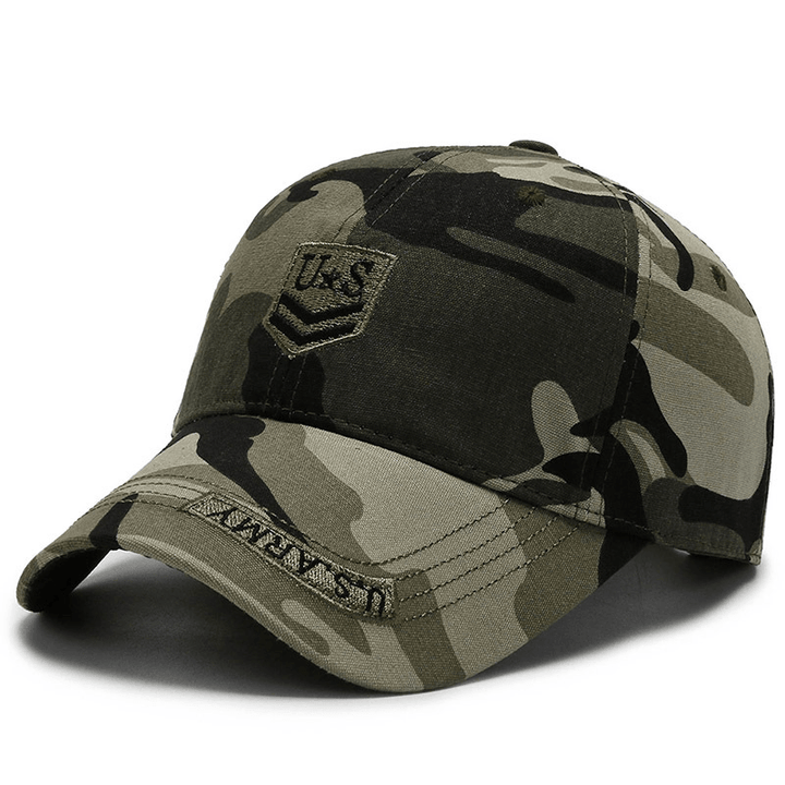 Men'S Camouflage Cap Trend Fashion Embroidered Baseball Cap Anti-Uv Sunshade Sun Hat