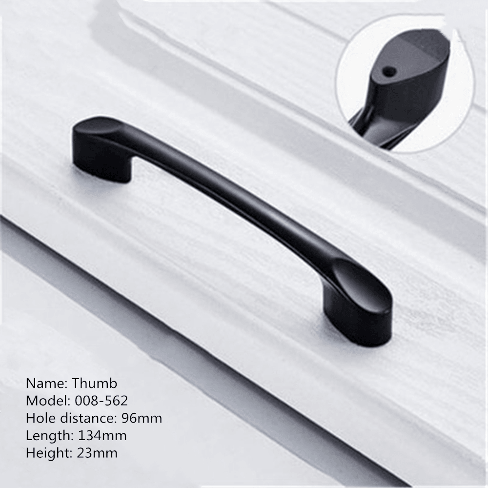 Aluminum Alloy Black Handles for Furniture Cabinet Knobs and Handles Kitchen Handles Drawer Knobs Cabinet Pulls Cupboard Handles Knobs - MRSLM