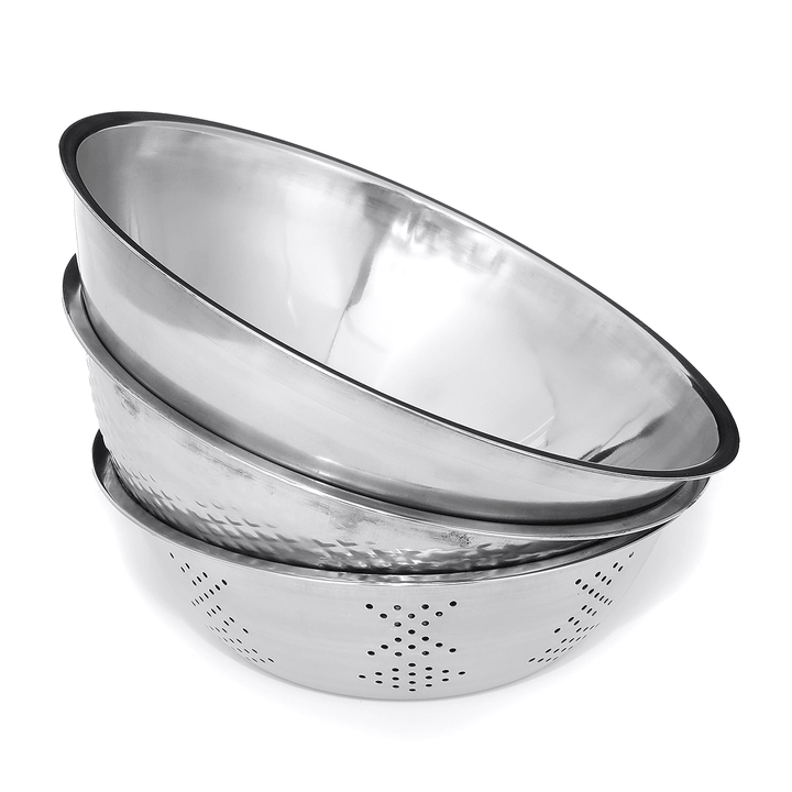 6Pcs/Set Stainless Steel Outdoor Cookware Combination Pot Anti-Corrosion Lightweight Steamer Fruit Basin for Camping Hiking Household