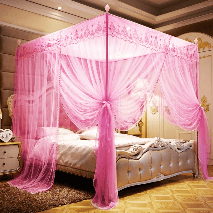 1.8X2M Four Corner Mosquito Net Pest Bed Netting Curtain Panel Bedding Canopy for Home Bathroom Decor - MRSLM