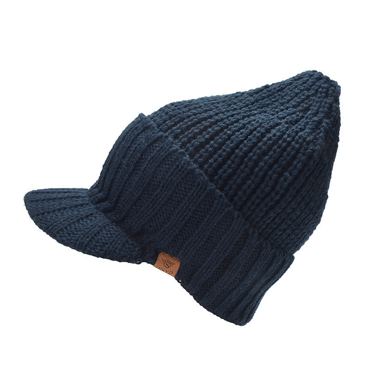 Men'S Warm Thick Duck Tongue Knitted Hat