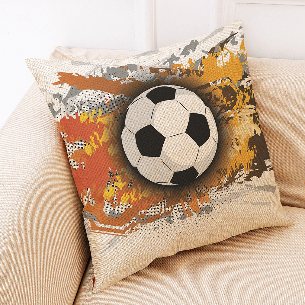 Honana the 2018 Russia World Cup Cotton Linen Cushion Pillow Case Soccer Pillow Covers for Home Bedroom Sofa Holiday Decor - MRSLM