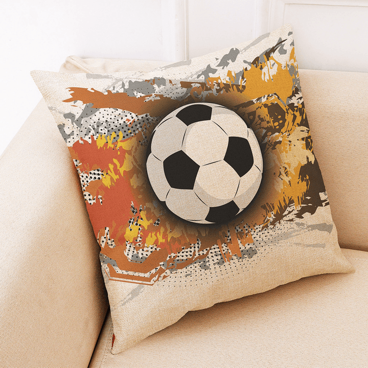 Honana the 2018 Russia World Cup Cotton Linen Cushion Pillow Case Soccer Pillow Covers for Home Bedroom Sofa Holiday Decor - MRSLM