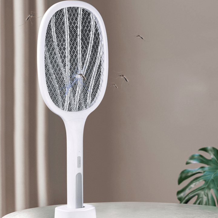 2 in 1 6/10 LED Mosquito Killer Lamp 3000V Electric Mosquito Swatter USB Rechargeable Insect Mosquito Repellent Trap