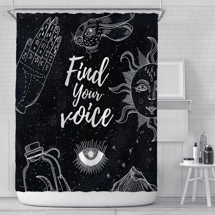 180X180Cm Waterproof Shower Curtain Star Shower Curtain Digital Printing Polyester Shower Curtain for Bathroom Decor - MRSLM