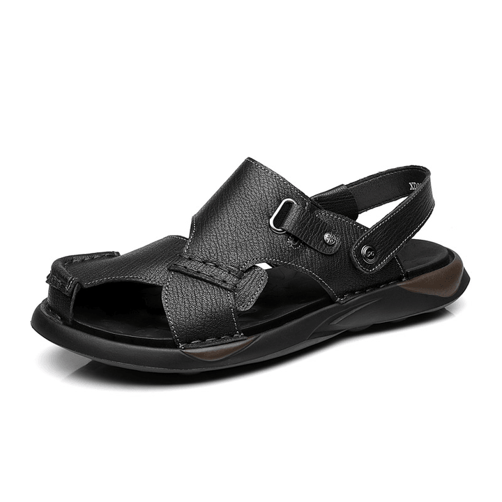 Men Microfiber Soft Sole Non Slip Lightweight Closed Toe Casual Beach Sandals