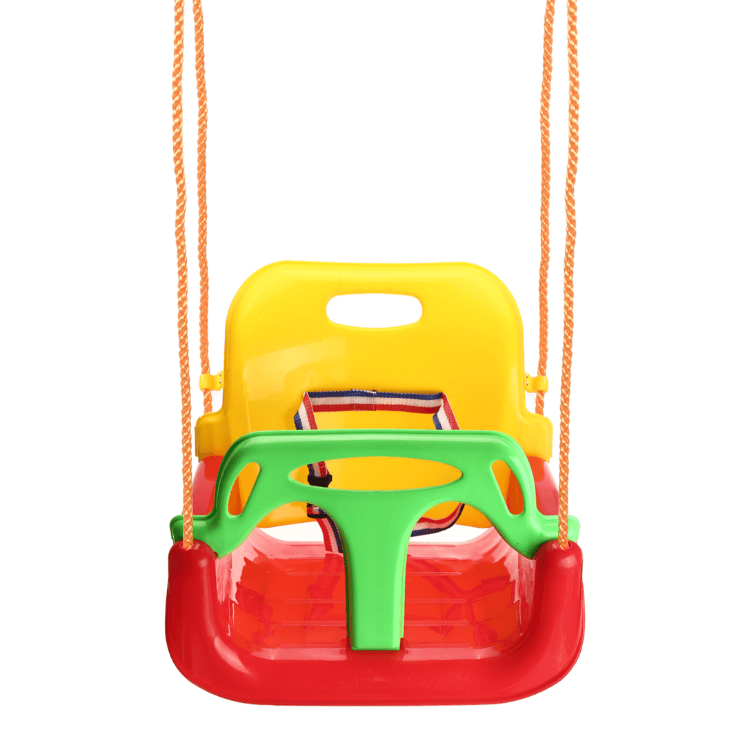 3-IN-1 Outdoor High Back Toddler Baby Swing Set Children Full Bucket Seat Swing for outside Playground Park - MRSLM