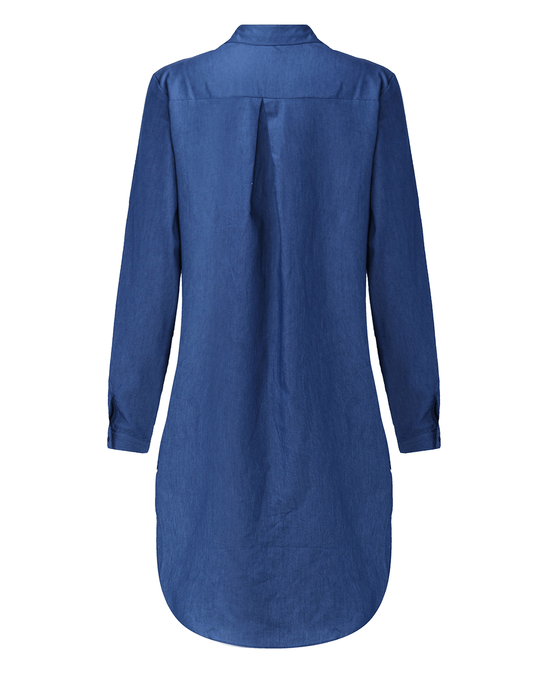 Women Buttons down Asymmetrical Casual Shirt Denim Mini Dress