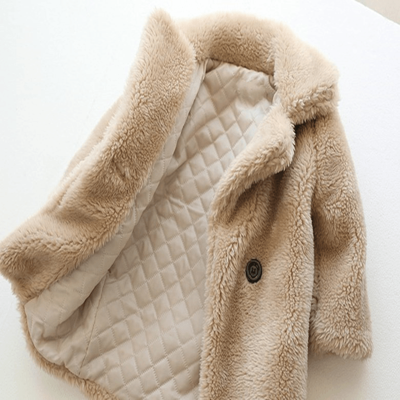 Big Kids Fur Coat Imitation in Autumn and Winter Coat