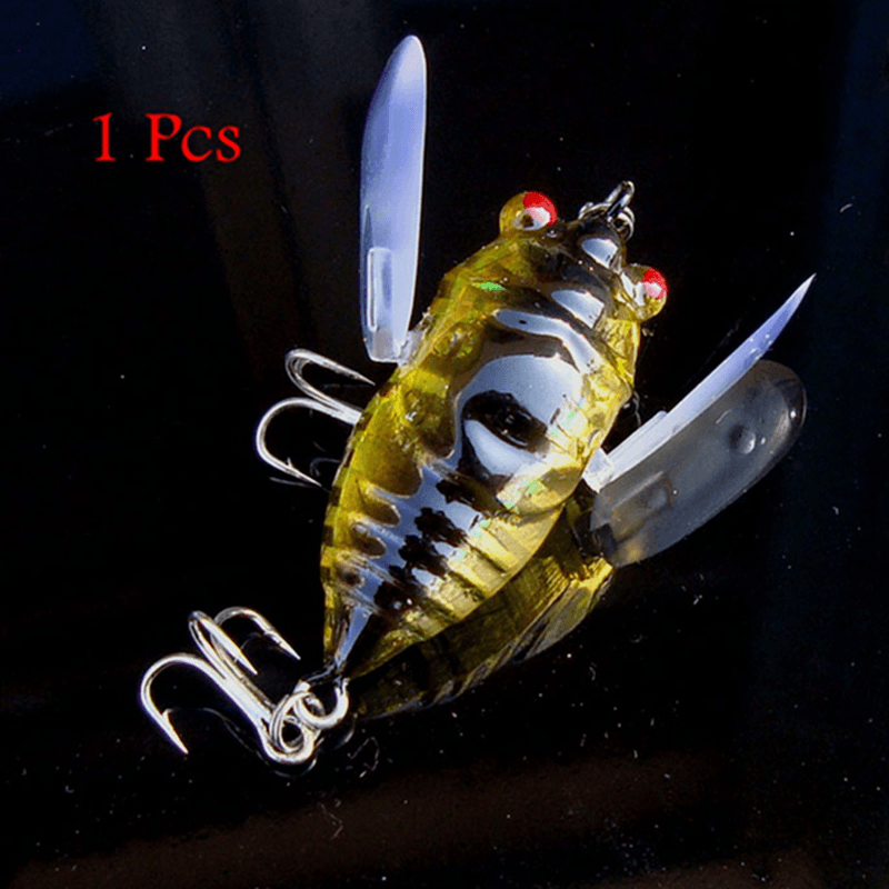 1Pcs Cicada Minnow Fishing Lure Hard Tackle Bait Fishing Hook Bass Crankbaits Hook