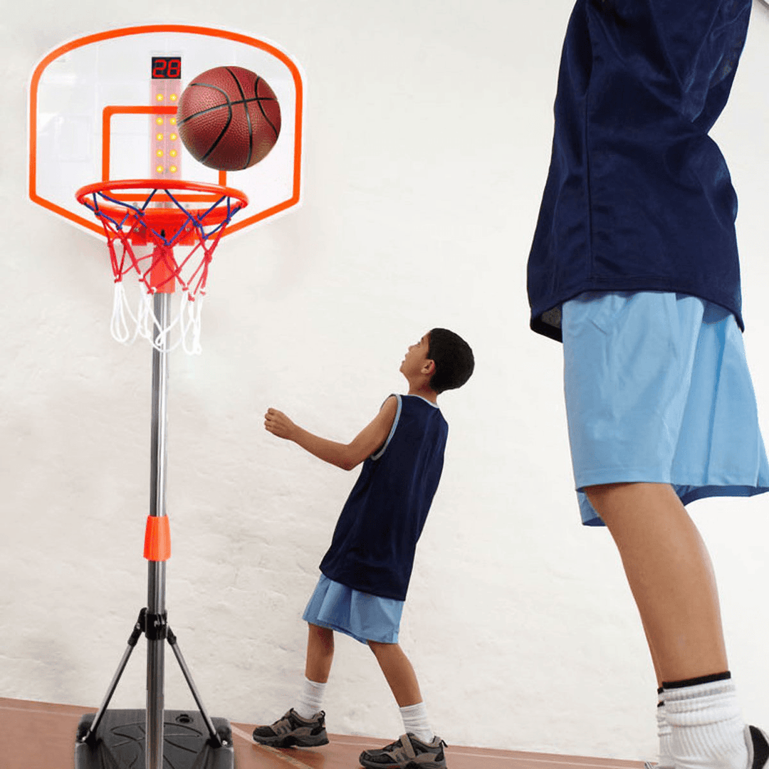 97-170Cm Kids Adjustable Basketball Hoop Stand Set Children Outdoor/Indoor Basketball Goal Sport Training Practice Accessories for Children&Teenager&Adult