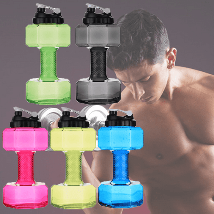 2.5L Large Capacity BPA Free Gym Training Drink Dumbbell Water Bottle Travel Sport Cup Kettle Jug