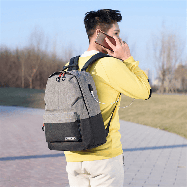 25L Outdoor USB Anti-Theft Laptop Backpack Travel Business School Bag Rucksack