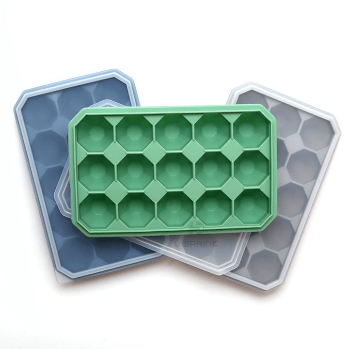 15 Grid Diamond Ice Tray Silicone Stackable Square Kitchen Ice Mold Set for Home Kitchen Accessories