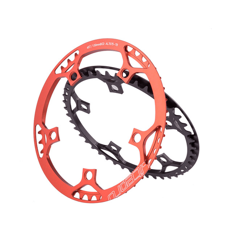 ZTTO Single Speed 130BCD 45 47 53T 56T 58T Folding Bike Chain-Wheel Ultralight Crank Tooth round Chain Flywheel