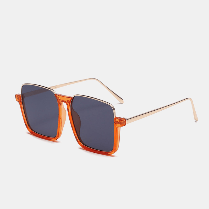 Unisex Square Frame Half Frame Anti-Blue Light Anti-Uv Sunglasses - MRSLM