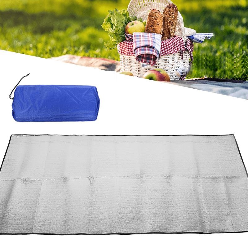 Double-Sided Aluminum Film Picnic Mat Foldable Sleeping Pad Waterproof Aluminum Foil for Outdoor Picnic Camping