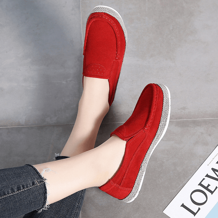 Women Comfy Wearable Solid Color Casual Slip on Flats