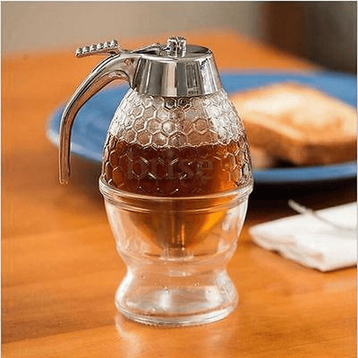 200ML Acrylic Clear Pot Honey Dispenser Container Hive Spice Holder Bee Bottles