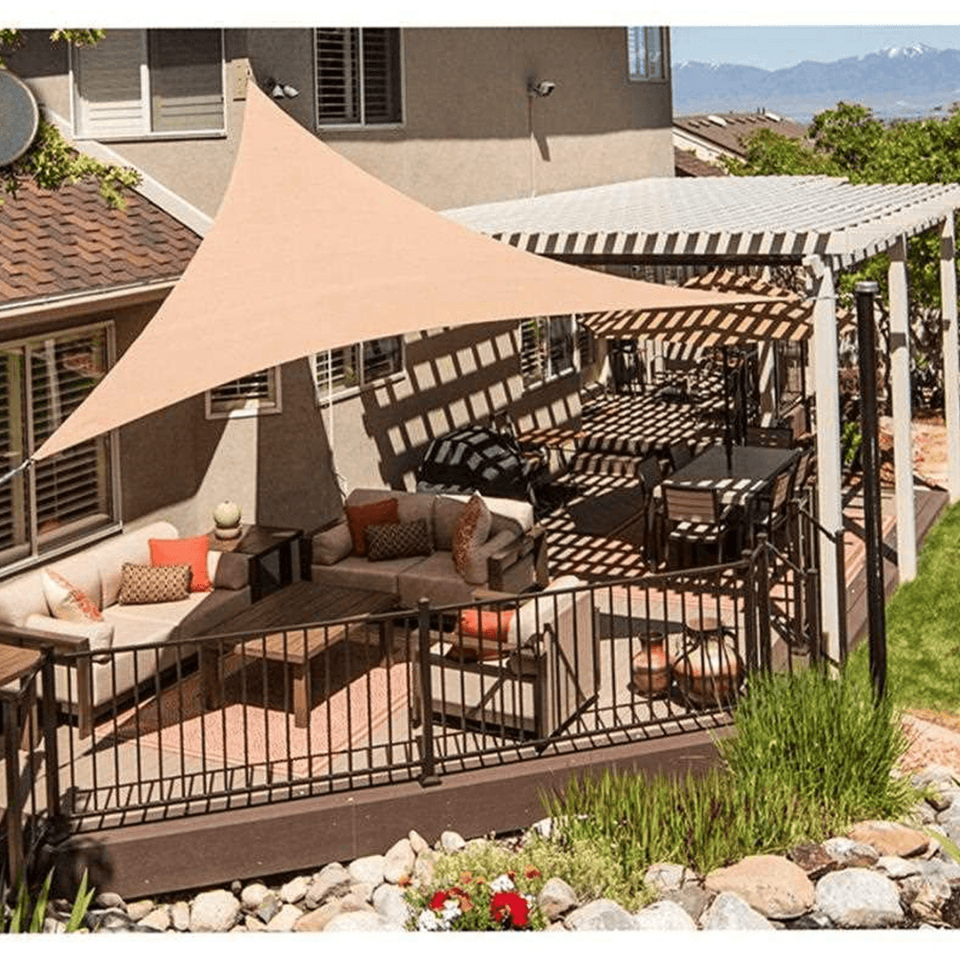 Sun Shade Sail Waterproof 420D Oxford Polyester Canopy Cover Awning Outdoor Anti-Uv Protection