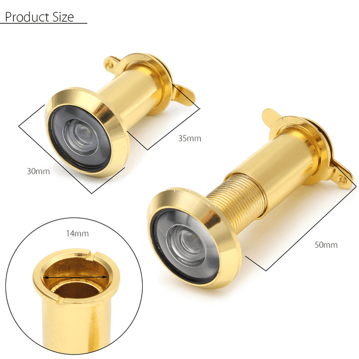 200¬∞ Retractable Peephole 35-50Mm Security Home Door Viewer Spyhole with Cover