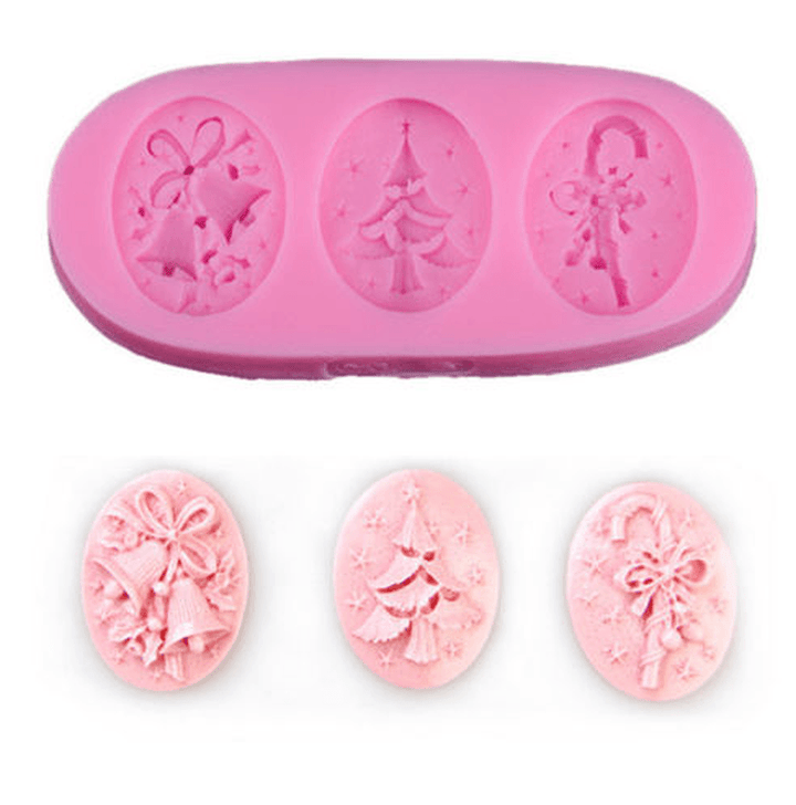 Christmas Tree Silicone Fondant Cake Mold Soap Chocolate Candy Decorating Mould