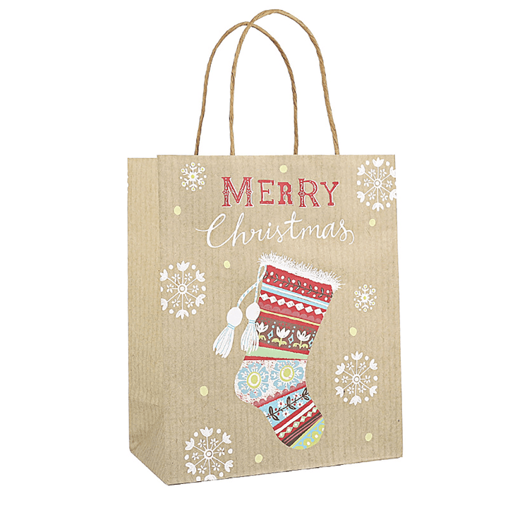 Christmas Kraft Paper Santa Gift Bag Candy Chocolate Cookies Bag Merry Christmas Decorations