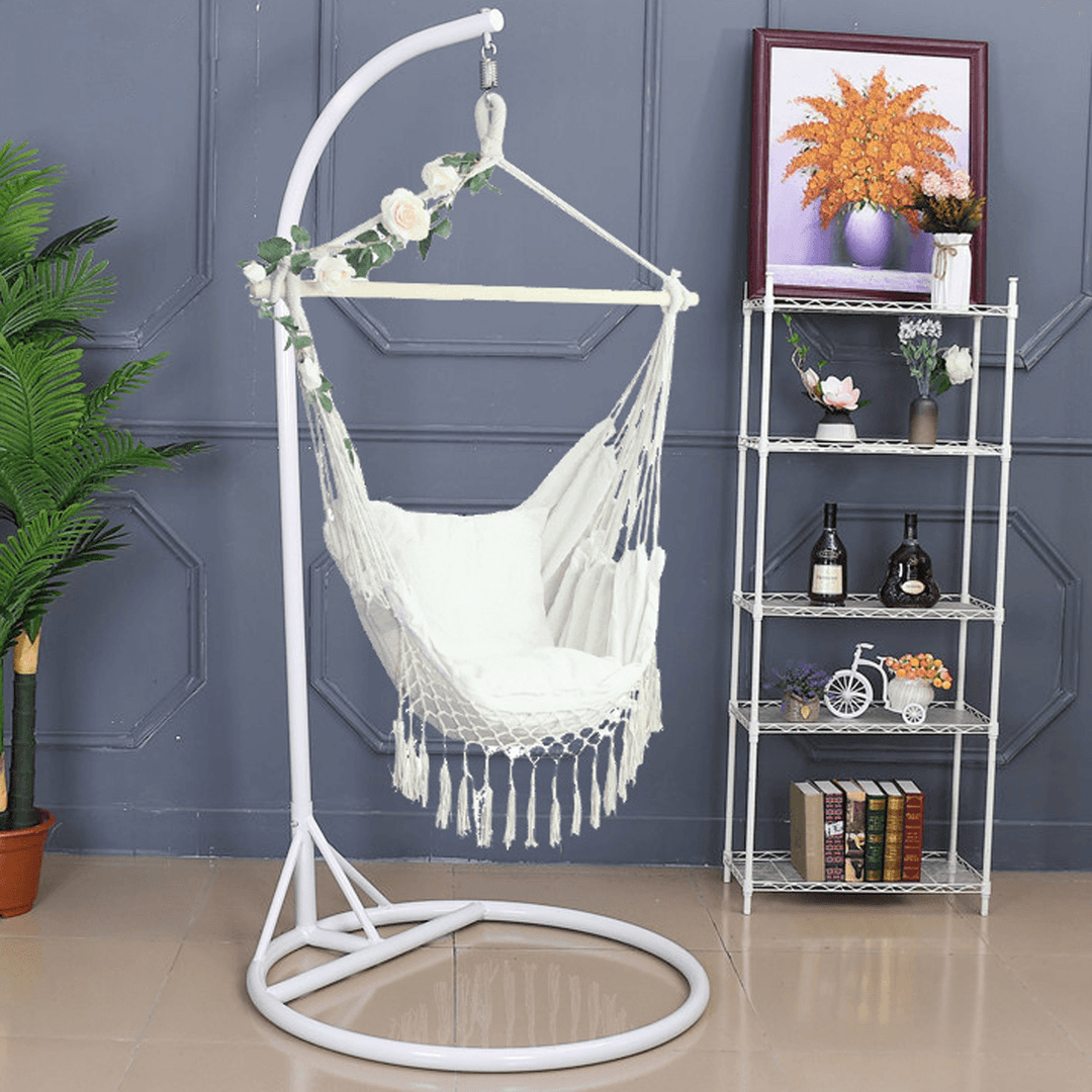 Canvas Swing Chair Rope Hammock Hanging Seat Garden Porch Outdoor Trapeze 150KG