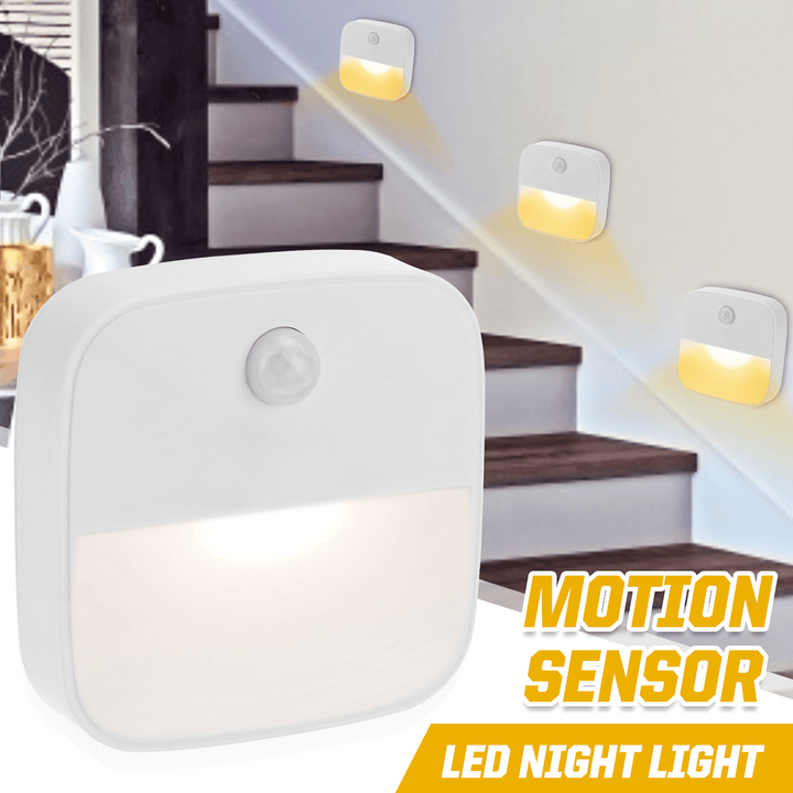 110-220V EU Plug Motion Sensor Night Light Auto Turn On/Off Human Movement Sensing Lamp