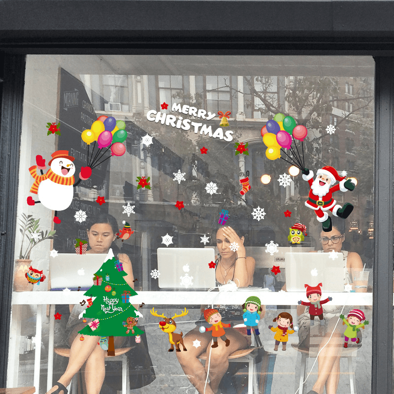 Miico SK9244 Merry Christmas Window Wall Sticker Removable for Christmas Decoration