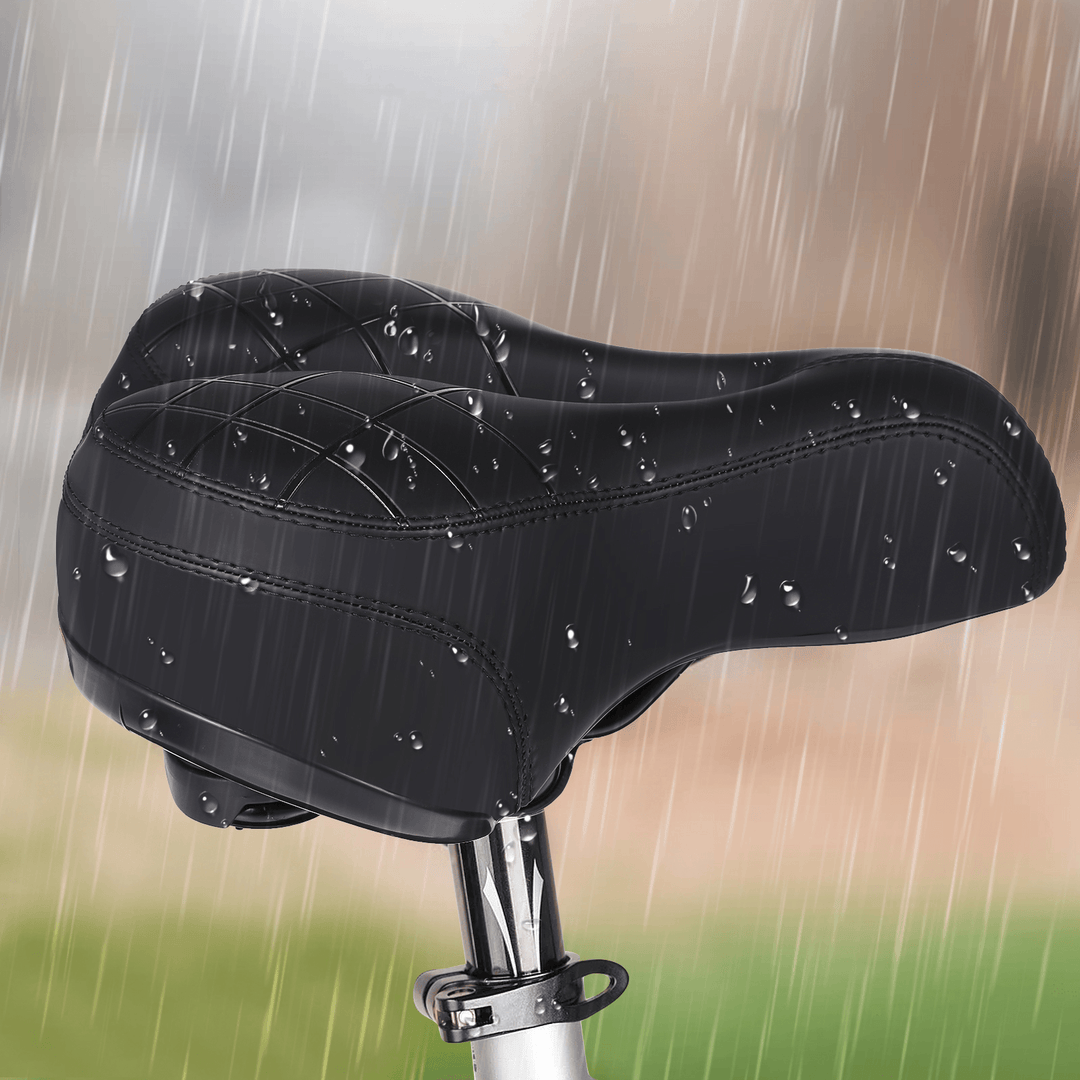 Bike Seat Cushion Oversized Comfortable Universal Shock Absorbing Bicycle Saddle with Wrench Protection Cover