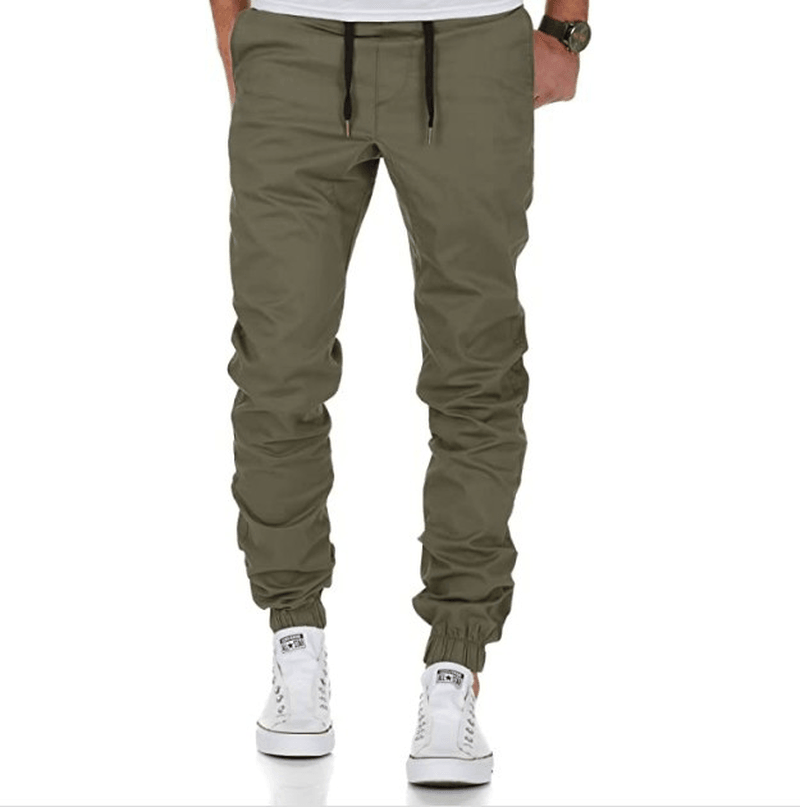 Tethered Elastic Sports Workwear Men'S Casual Trousers