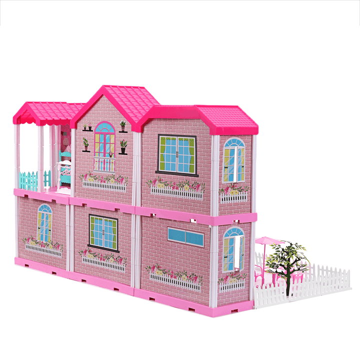 Kids Play House Toys Dollhouse Princess House 3D DIY Castle Home Girls Birthday Gifts