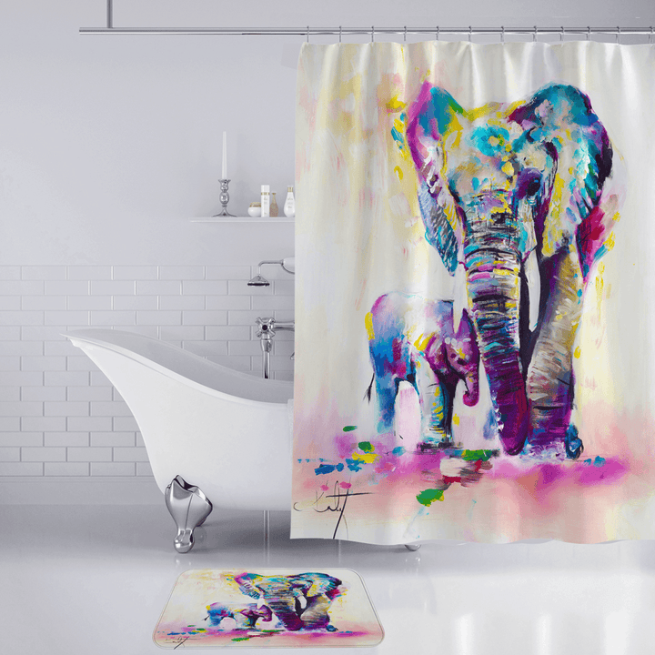 3D Shower Curtain Digital Printing Waterproof Polyester for Bathroom